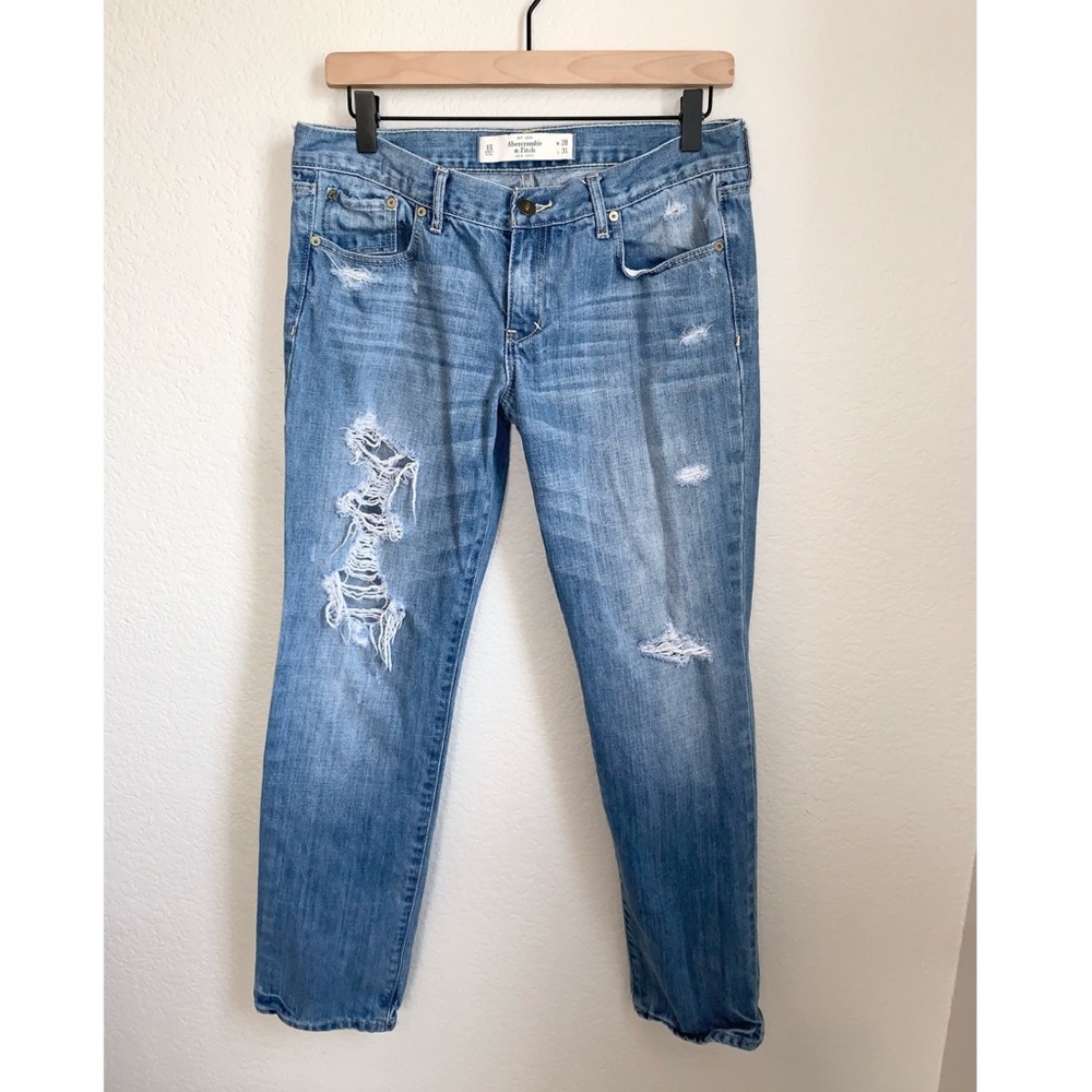 Abercrombie & Fitch Distressed Straight Leg Jeans